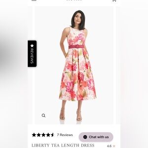 Kay Ungar Liberty Floral Cocktail Dress, Size 10 NEW WITH TAGS